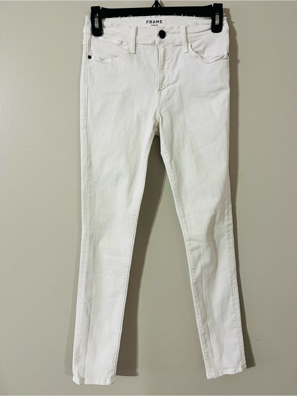 FRAME Denim Le High Skinny White Jeans 27